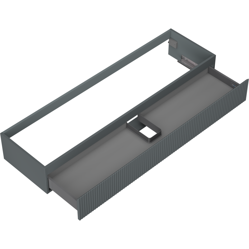 Mexen Rivel Badezimmerschrank für Waschtisch 160 cm, 1 Schublade, geriffelt, Graphit matt - 91A20-16023-1-BF66