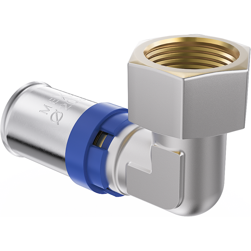 Mexen PEX-P semiconnettore, gomito a compressione, pressato PEX 16 x 1/2 GV - W97136-1612F-00