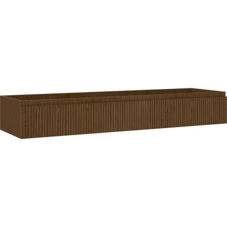 Mexen Rivel badkamermeubel onderwastafel 160 cm, 1 lade, gegroefd, walnoot - 91A20-16023-1-BF86