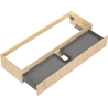 Mexen Rivel badmeubelkast onder wastafel 140 cm, 1 lade, geribbeld, eik - 91A20-14023-1-BF81