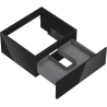 Mexen Orio meuble sous-lavabo 50 cm, 1 tiroir, noir brillant - 91A10-05023-1-BF70