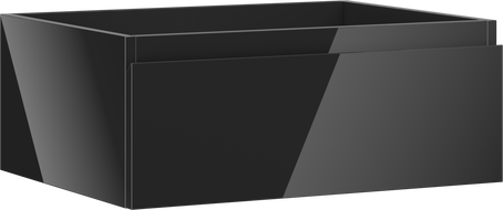 Mexen Orio Badezimmerschrank für Waschbecken 60 cm, 1 Schublade, schwarzer Glanz - 91A10-06023-1-BF70