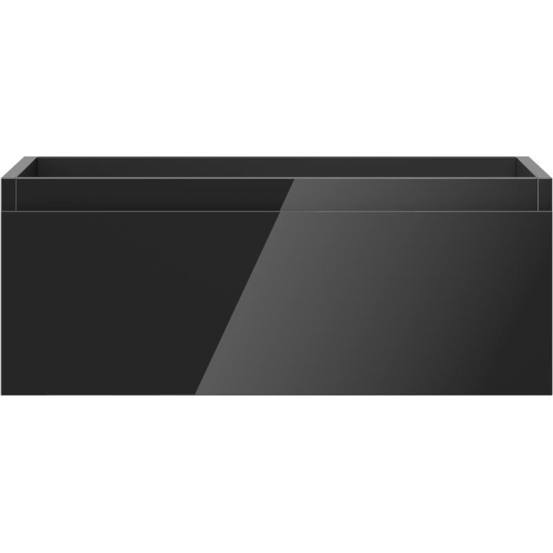 Mexen Orio bathroom cabinet under sink 60 cm, 1 drawer, black gloss - 91A10-06023-1-BF70