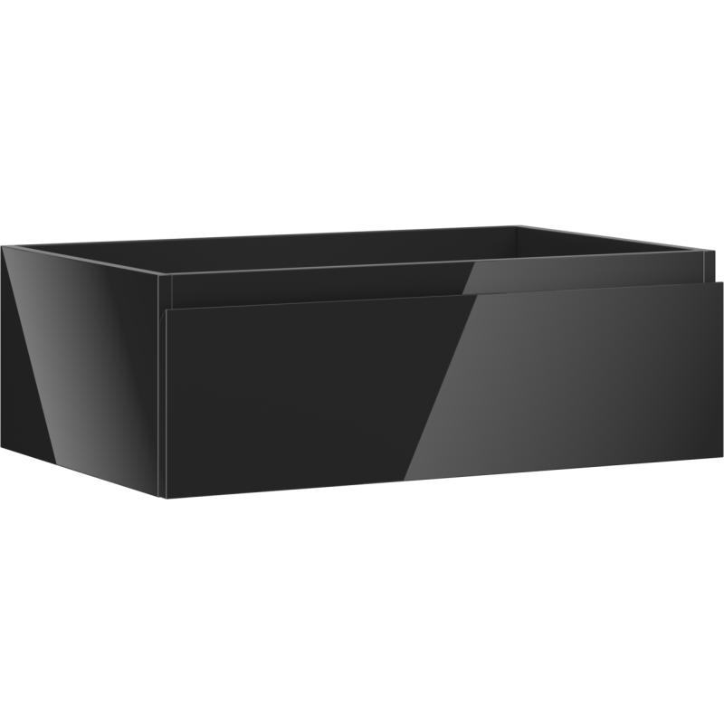 Mexen Orio mueble de baño para lavabo 70 cm, 1 cajón, negro brillo - 91A10-07023-1-BF70