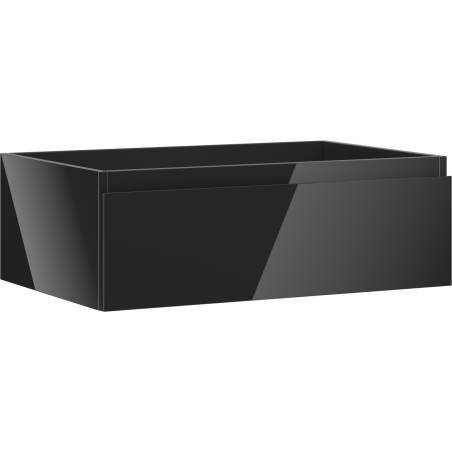 Mexen Orio Badezimmerschrank für Waschbecken 70 cm, 1 Schublade, schwarz glänzend - 91A10-07023-1-BF70