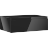 Mexen Orio Badezimmerschrank für Waschbecken 70 cm, 1 Schublade, schwarz glänzend - 91A10-07023-1-BF70