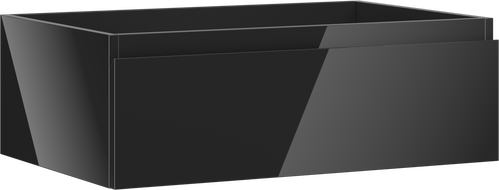 Mexen Orio Badezimmerschrank für Waschbecken 70 cm, 1 Schublade, schwarz glänzend - 91A10-07023-1-BF70