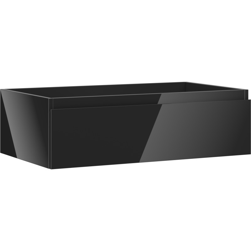 Mexen Orio badkamerkast onder wastafel 80 cm, 1 lade, zwart glanzend - 91A10-08023-1-BF70