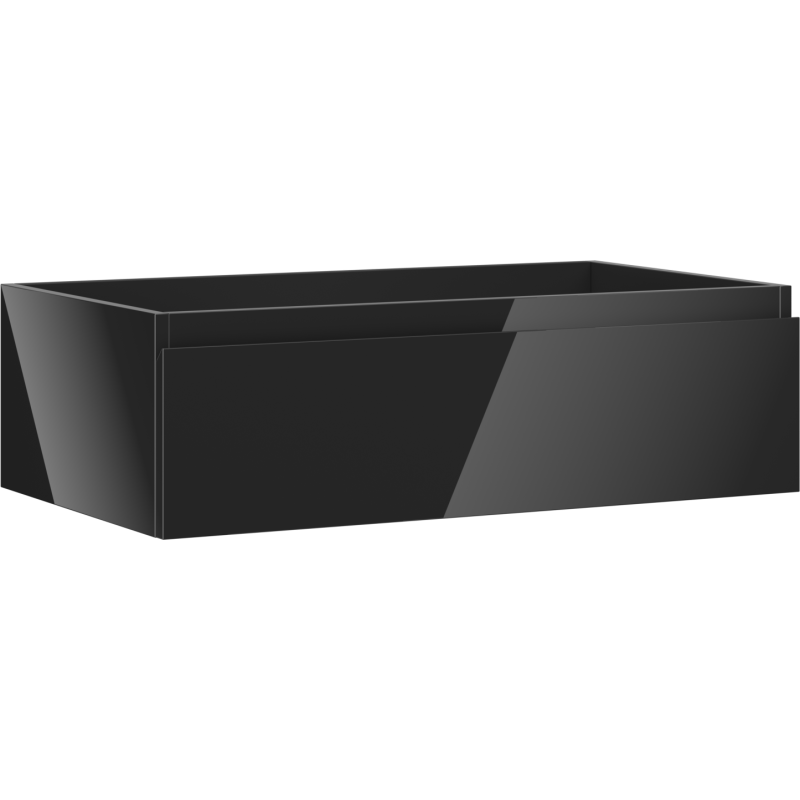 Mexen Orio mueble de baño bajo lavabo de 80 cm, 1 cajón, negro brillo - 91A10-08023-1-BF70