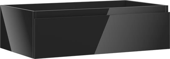 Mexen Orio Badezimmerschrank unter Waschbecken 80 cm, 1 Schublade, schwarz glänzend - 91A10-08023-1-BF70