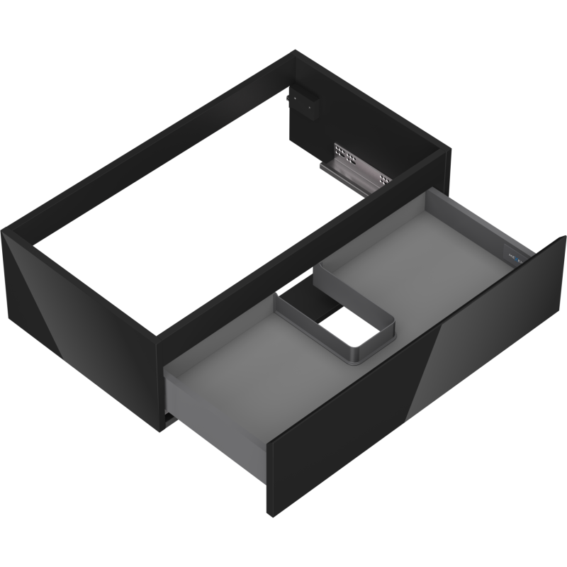 Mexen Orio mobiletto da bagno sotto-lavabo 80 cm, 1 cassetto, nero lucido - 91A10-08023-1-BF70