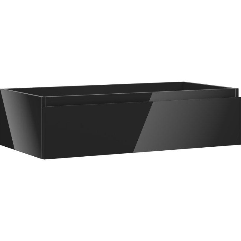 Mexen Orio armario de baño para lavabo 90 cm, 1 cajón, negro brillante - 91A10-09023-1-BF70
