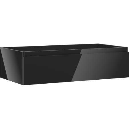 Mexen Orio 90 cm Bathroom Cabinet with Sink, 1 Drawer, Black Gloss - 91A10-09023-1-BF70