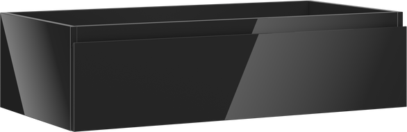 Mexen Orio badkamermeubel onderwastafel 90 cm, 1 lade, zwart glanzend - 91A10-09023-1-BF70