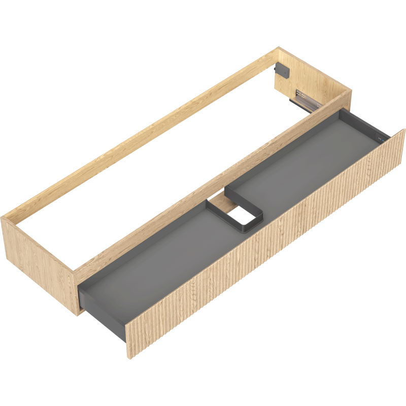 Mexen Rivel armario de baño bajo lavabo 160 cm, 1 cajón, ranurado, roble - 91A20-16023-1-BF81