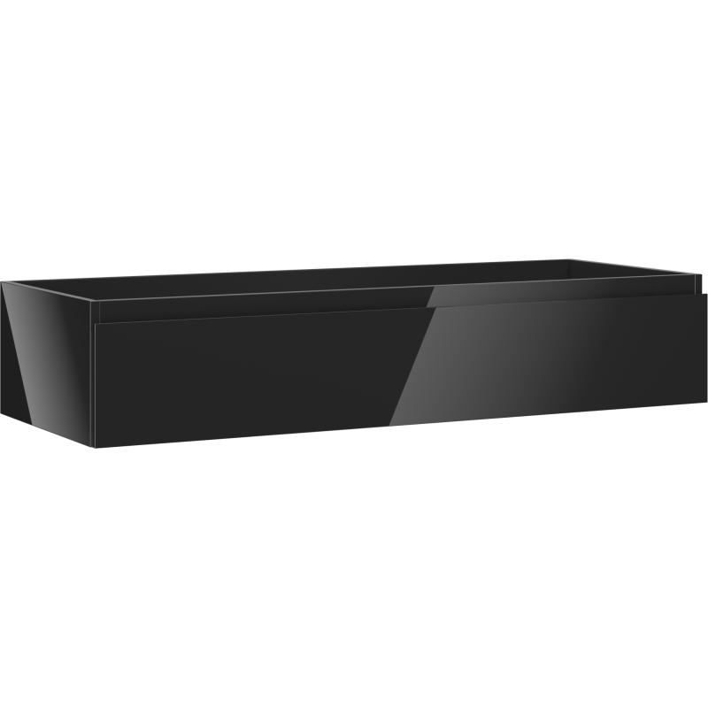 Mexen Orio badkamerkastje onder wastafel 120 cm, 1 lade, zwart hoogglans - 91A10-12023-1-BF70