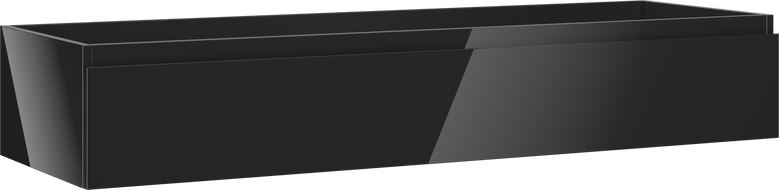 Mexen Orio badrumsskåp under tvättställ 140 cm, 1 låda, svart högglans - 91A10-14023-1-BF70