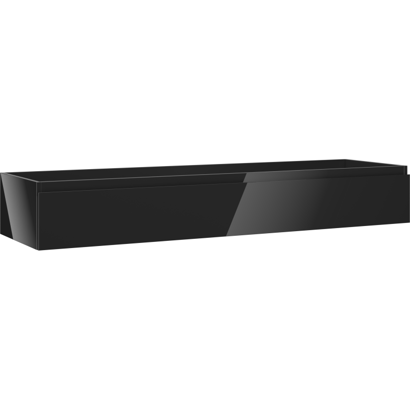 Mexen Orio mueble de baño bajo lavabo 160 cm, 1 cajón, negro brillante - 91A10-16023-1-BF70