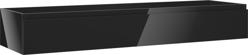 Mexen Orio mueble de baño bajo lavabo 160 cm, 1 cajón, negro brillante - 91A10-16023-1-BF70