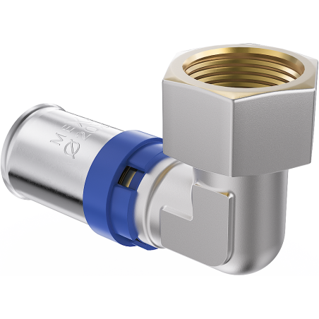 Mexen PEX-P halfkoppeling, pershoekstuk, PEX-drukfitting 20 x 3/4 IG - W97136-2034F-00