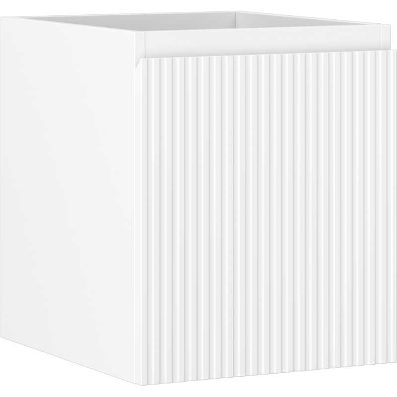 Mexen Rivel Badezimmerschrank 40 cm, 1 Schublade, geriffelt, weiß matt - 91A20-04047-1-BF01