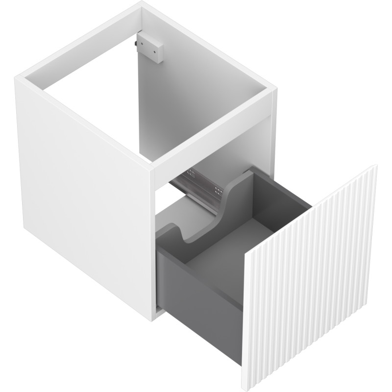 Mexen Rivel vannitoa aluskapp 40 cm, 1 sahtel, sooneline, valge matt - 91A20-04047-1-BF01