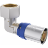 Mexen PEX-P Halbverschraubung, Klemmwinkel, gepresst PEX 25 x 3/4 IG - W97136-2534F-00