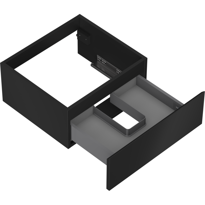 Mexen Orio Badezimmerschrank unter Waschbecken 50 cm, 1 Schublade, schwarz matt - 91A10-05023-1-BF71