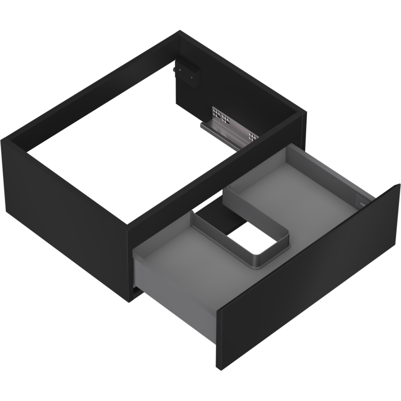 Mexen Orio bathroom cabinet for washbasin 60 cm, 1 drawer, black matte - 91A10-06023-1-BF71