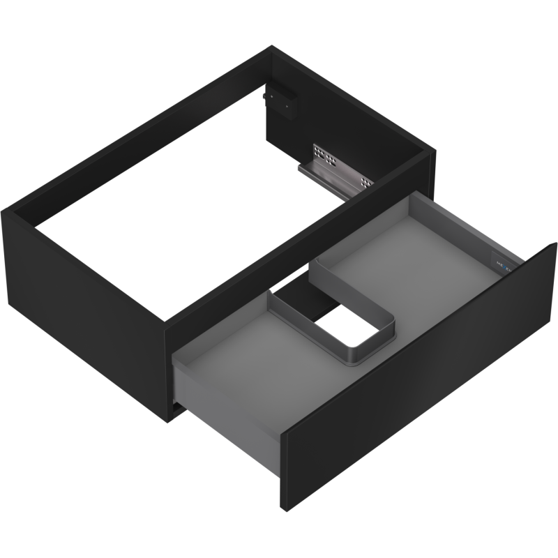 Mexen Orio bathroom cabinet under sink 70 cm, 1 drawer, black matte - 91A10-07023-1-BF71