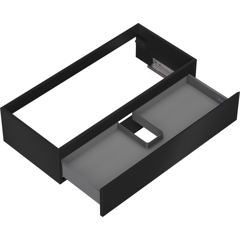 Mexen Orio Badezimmerschrank unter Waschbecken 100 cm, 1 Schublade, schwarz matt - 91A10-10023-1-BF71