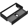 Mexen Orio Badezimmerschrank 100 cm, 1 Schublade, schwarz matt - 91A10-10023-1-BF71