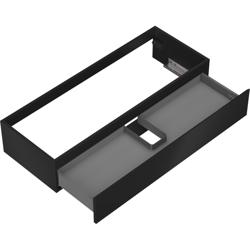 Mexen Orio mueble de baño para lavabo de 120 cm, 1 cajón, negro mate - 91A10-12023-1-BF71