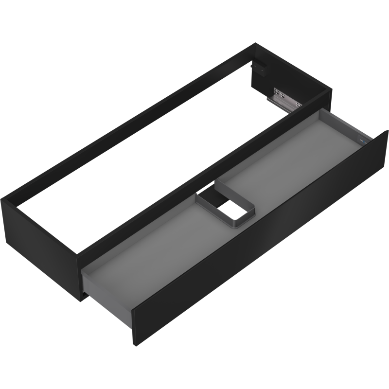 Mexen Orio armário de casa de banho sob pia 140 cm, 1 gaveta, preto mate - 91A10-14023-1-BF71