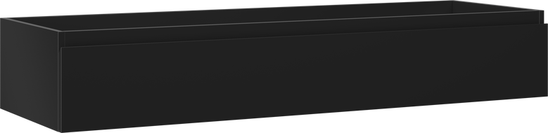 Mexen Orio 140 cm bathroom vanity unit, 1 drawer, black matte - 91A10-14023-1-BF71