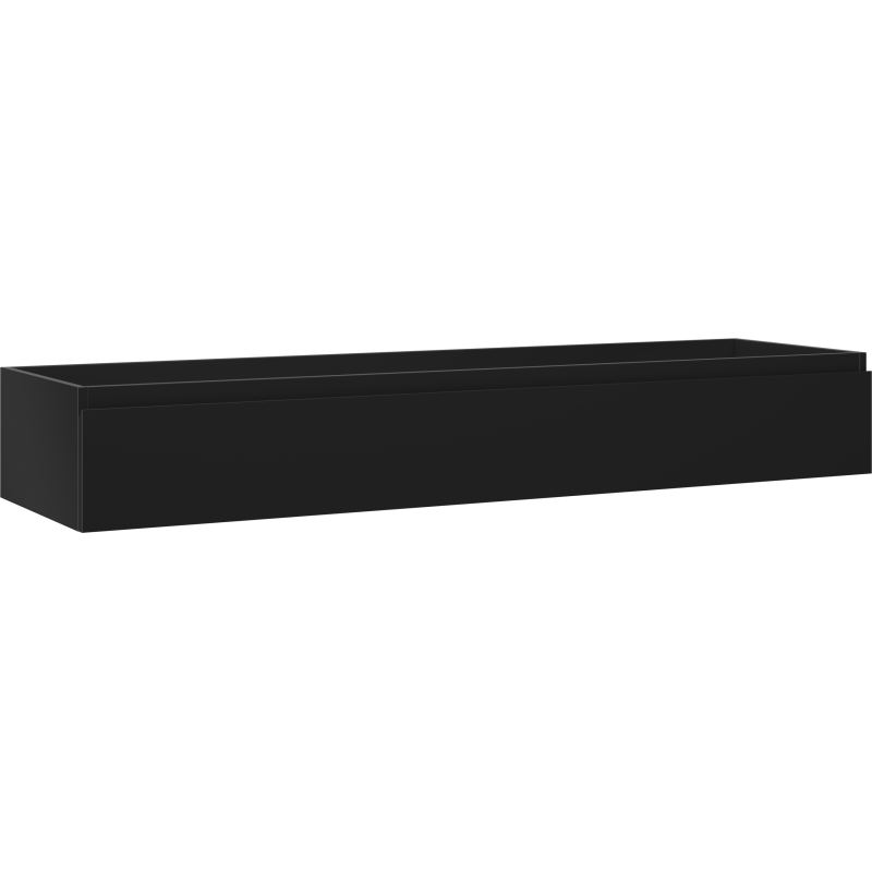 Mexen Orio mueble de baño bajo lavabo 160 cm, 1 cajón, negro mate - 91A10-16023-1-BF71