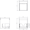 Mexen Rivel meuble de salle de bain sous-vasque 40 cm, 1 tiroir, rainuré, gris mat - 91A20-04047-1-BF62