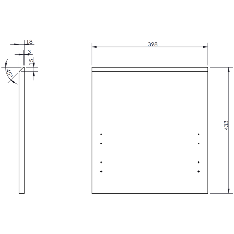 Mexen Rivel armário de casa de banho para lavatório 40 cm, 1 gaveta, estriado, cinza mate - 91A20-04047-1-BF62