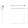 Mexen Rivel meuble de salle de bain sous-vasque 40 cm, 1 tiroir, rainuré, gris mat - 91A20-04047-1-BF62