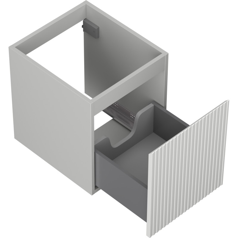 Mexen Rivel vannitoa kabinet valamu all 40 cm, 1 sahtel, sooniline, hall matt - 91A20-04047-1-BF62