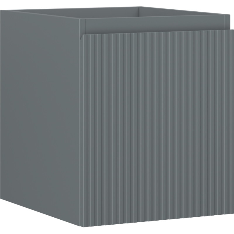 Mexen Rivel vannitoakapp valamu all 40 cm, 1 sahtel, soonitud, hall matt - 91A20-04047-1-BF66