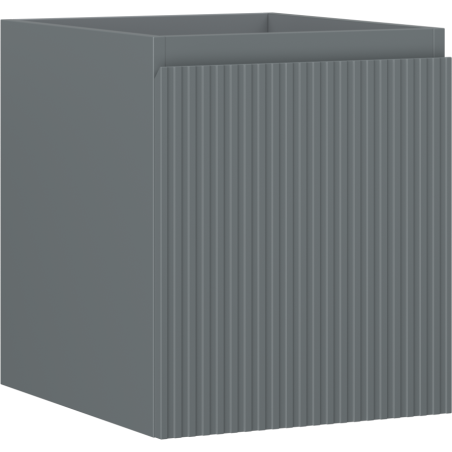 Mexen Rivel badmeubelkastje voor wastafel 40 cm, 1 lade, gegroefd, grijs mat - 91A20-04047-1-BF66