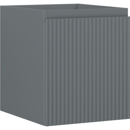 Mexen Rivel bathroom cabinet for washbasin 40 cm, 1 drawer, fluted, grey matt - 91A20-04047-1-BF66