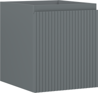 Mexen Rivel ormarić ispod umivaonika 40 cm, 1 ladica, rebrasti, sivi mat - 91A20-04047-1-BF66