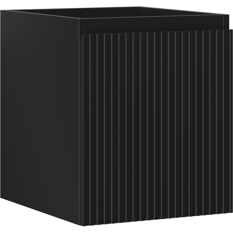 Mexen Rivel armario de baño bajo lavabo 40 cm, 1 cajón, acanalado, negro mate - 91A20-04047-1-BF71