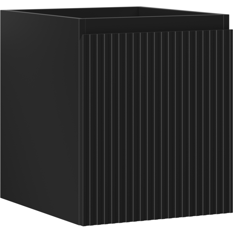 Mexen Rivel Badezimmer-Unterschrank 40 cm, 1 Schublade, geriffelt, schwarz matt - 91A20-04047-1-BF71