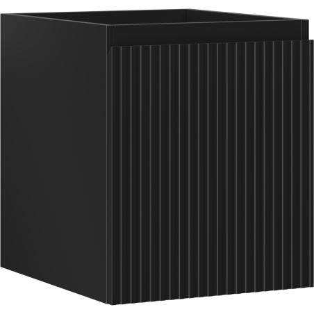 Mexen Rivel armario de baño bajo lavabo 40 cm, 1 cajón, acanalado, negro mate - 91A20-04047-1-BF71