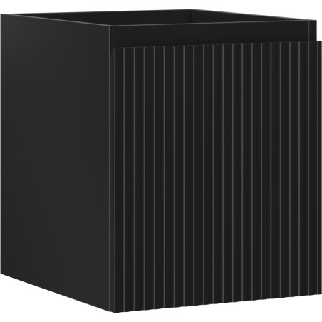 Mexen Rivel badkamerkastje onder wastafel 40 cm, 1 lade, geribbeld, zwart mat - 91A20-04047-1-BF71
