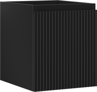 Mexen Rivel bathroom cabinet for washbasin 40 cm, 1 drawer, grooved, black matte - 91A20-04047-1-BF71
