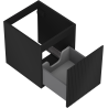 Mexen Rivel Badezimmerschrank 40 cm, 1 Schublade, geriffelt, schwarz matt - 91A20-04047-1-BF71